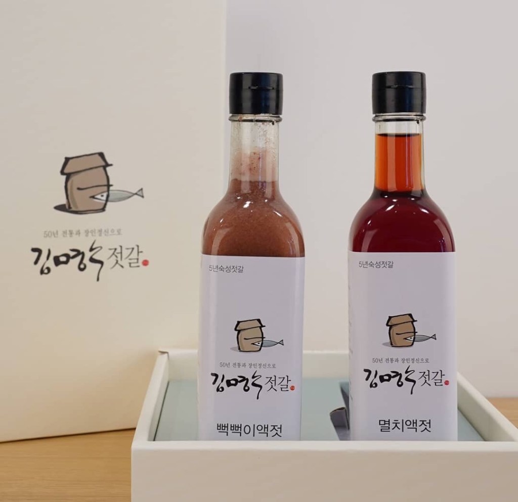 various kinds of Korean fish sauces